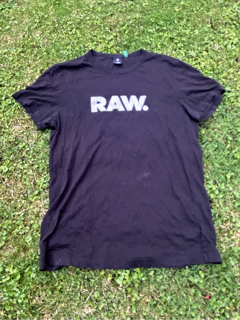 G-Star RAW Men's Black Holorn Logo Graphic Crew-Neck Short Sleeve T-Shirt